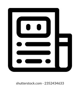 newspaper icon for your website, mobile, presentation, and logo design.