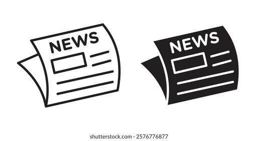 Newspaper icons pack for ui designs