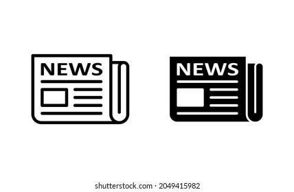 Newspaper icons set. news paper sign and symbolign