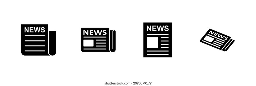 Newspaper icons set. news paper sign and symbolign