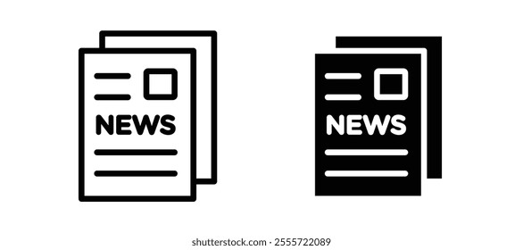 Newspaper icons for web ui designs