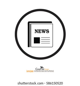 newspaper icon.vector illustration.