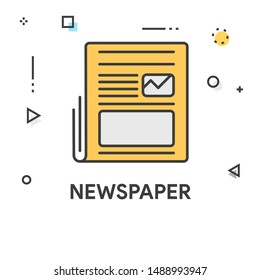 NEWSPAPER AND ILLUSTRATION ICON CONCEPT
