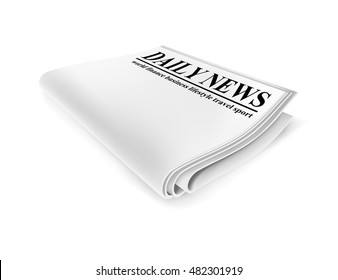 Newspaper Illustration Isolated On White Background Stock Vector ...