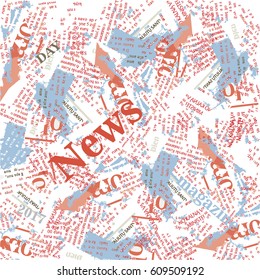 Newspaper imitation vector background. Vector illustration.