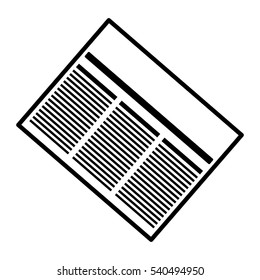 Newspaper info article icon vector illustration graphic design