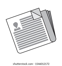 newspaper information document isolated icon vector illustration design