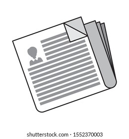 newspaper information document isolated icon vector illustration design