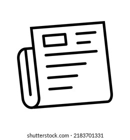 Newspaper and information magazine icon. Vector.