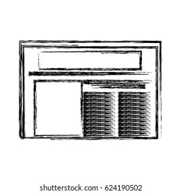 newspaper informative isolated icon