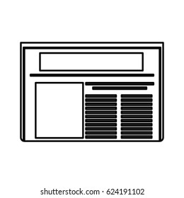 newspaper informative isolated icon