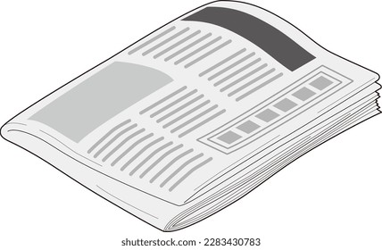 The newspaper isolated on white background