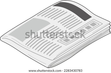 The newspaper isolated on white background