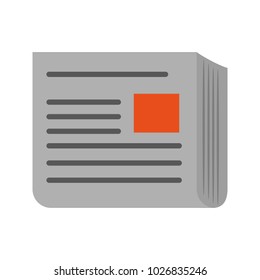 Newspaper isolated symbol