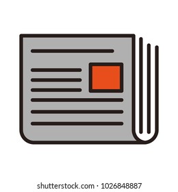 Newspaper isolated symbol