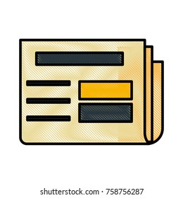 Newspaper isolated symbol