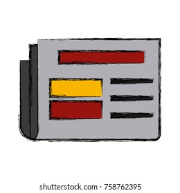 Newspaper isolated symbol