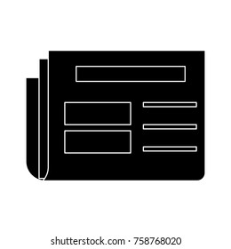 Newspaper isolated symbol