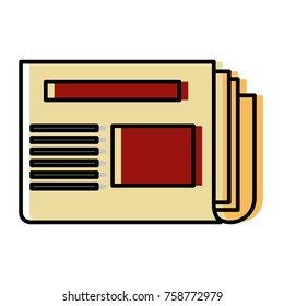 Newspaper isolated symbol icon vector illustration graphic design