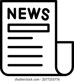 Newspaper Isolated Vector icon which can easily modify or edit

