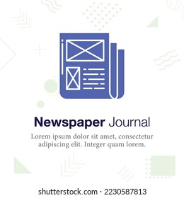 Newspaper, journal vector illustration icon
