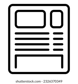 Newspaper kol icon outline vector. Key leader. Social media