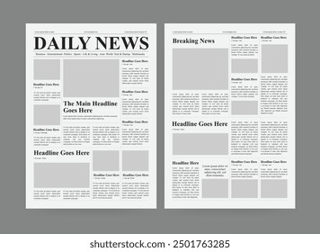 Newspaper Layout Design vintage newspaper 