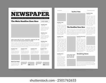 Newspaper Layout Newsletter Design Online Newspaper Template