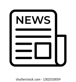 newspaper line icon