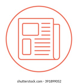 Newspaper line icon.