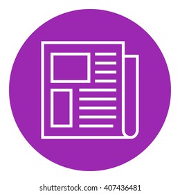 Newspaper line icon.