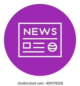 Newspaper line icon.