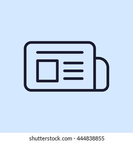newspaper line icon