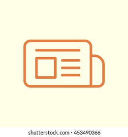 newspaper line icon