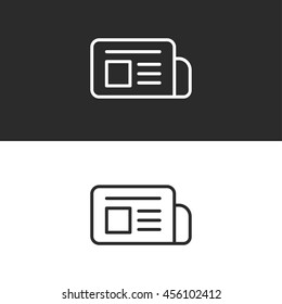 newspaper line icon