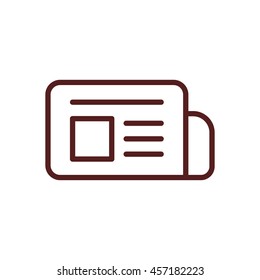 newspaper line icon