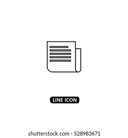 Newspaper line icon