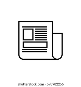 Newspaper line icon