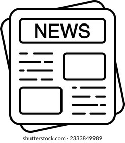 Diseño de iconos de línea de periódico