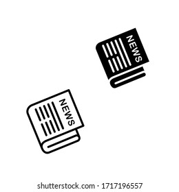 Newspaper line icon in flat style. Black information symbol for web design and mobile app on white background. Newspaper line logo.
Editable stroke