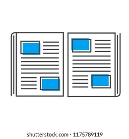 Newspaper line icon. News symbol, vector logo
