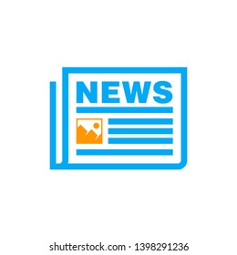 Newspaper line icon . Outline article vector sign isolated on white background