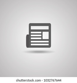 Newspaper line icon, outline vector sign, linear pictogram isolated on white. News symbol, logo illustration