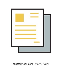 Newspaper line icon, outline vector sign, linear pictogram isolated on white. News symbol, logo illustration