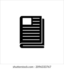 Newspaper line icon, outline vector sign, linear pictogram isolated on white background. News symbol