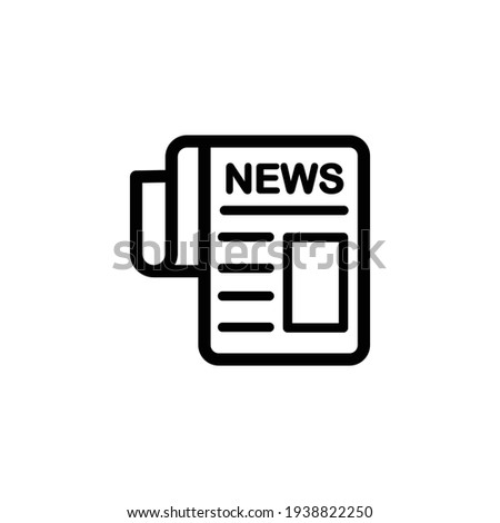 Newspaper line icon, outline vector sign, linear pictogram isolated on white. News symbol, logo illustration. News newspaper vector line web newsletter and app linear icon