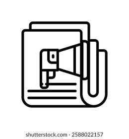 newspaper line icon. vector icon for your website, mobile, presentation, and logo design.