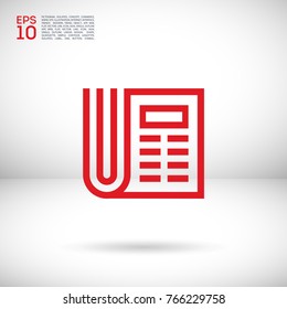 newspaper line vector icon