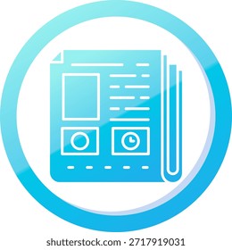 Zeitungszeile, Vektorsymbol, Design