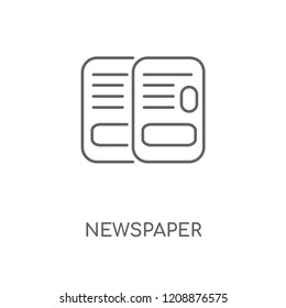 Newspaper linear icon. Newspaper concept stroke symbol design. Thin graphic elements vector illustration, outline pattern on a white background, eps 10.